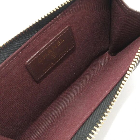 Auth CHANEL Classic Zip Card Case / Matrasse AP3179 Black Calfskin Coin Case - Picture 3 of 11